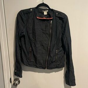 Large Dark Denim Look Jacket